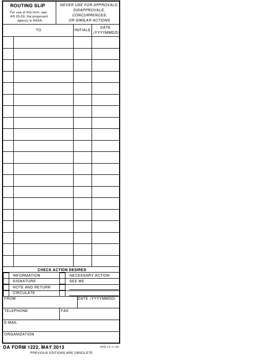 Download da Form 1222