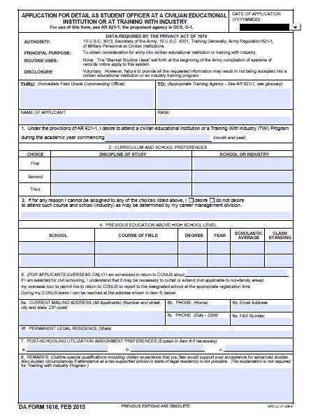 Download da Form 1618