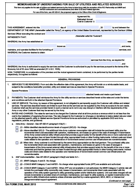 Download da Form 2100