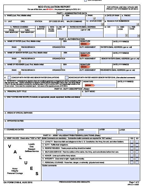 Download da Form 2166-8