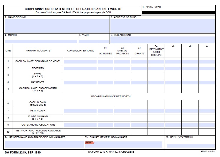 Download da Form 2249