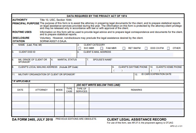 Download da Form 2465