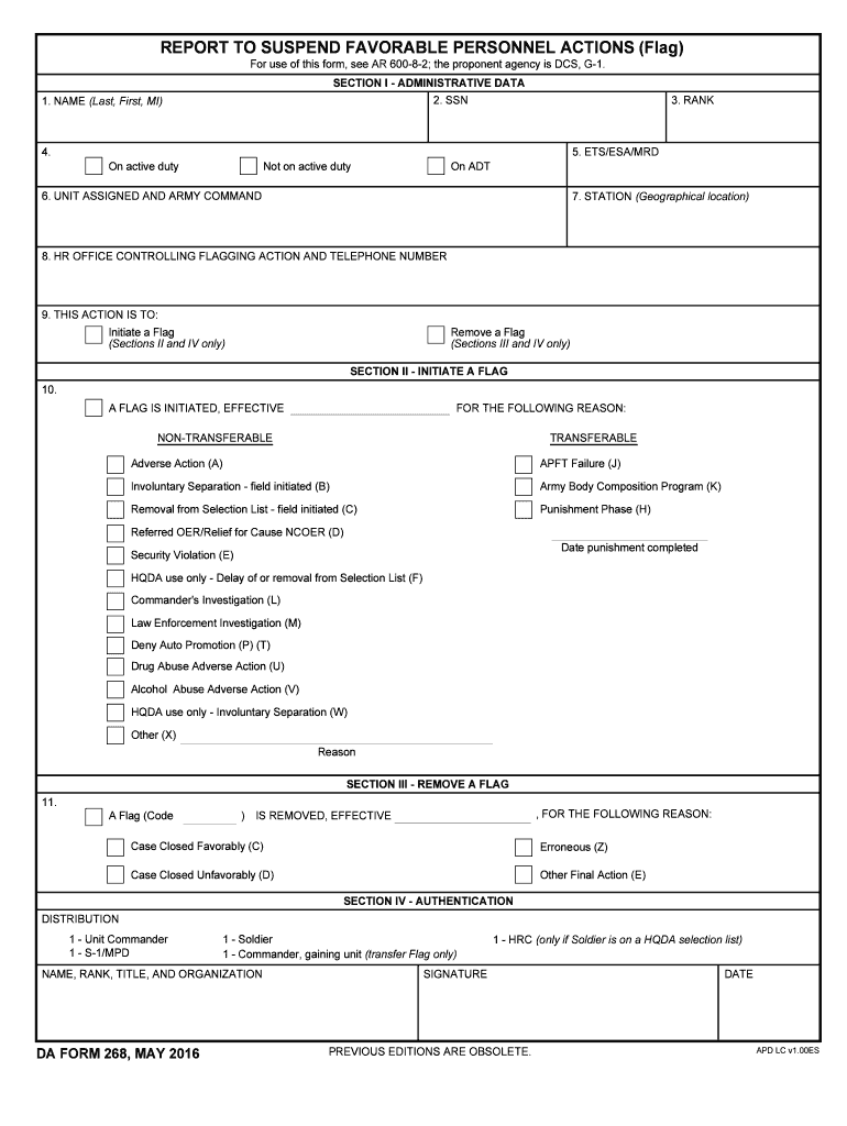 Download da Form 268