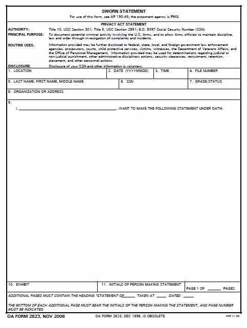 Download da Form 2823