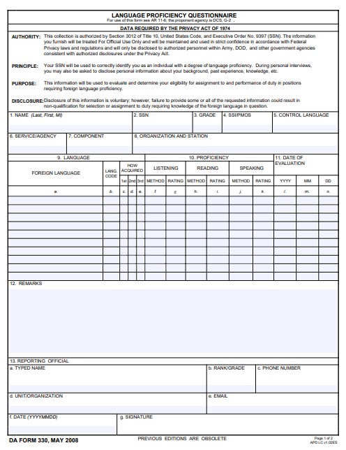 Download da Form 330