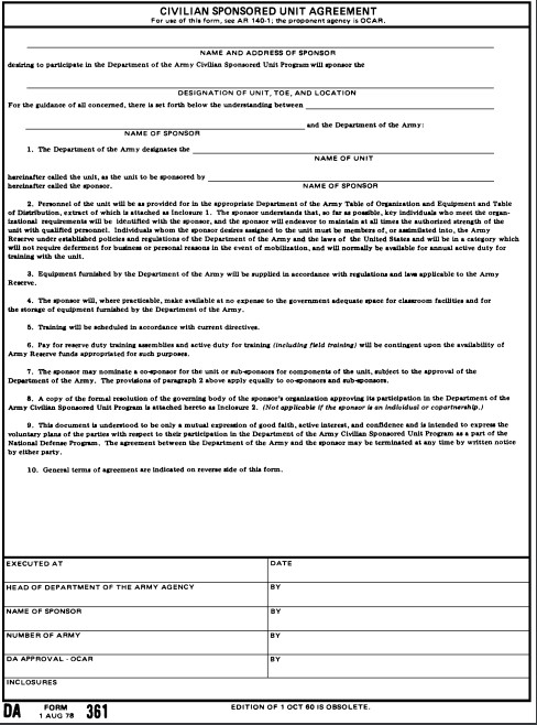 Download da Form 361