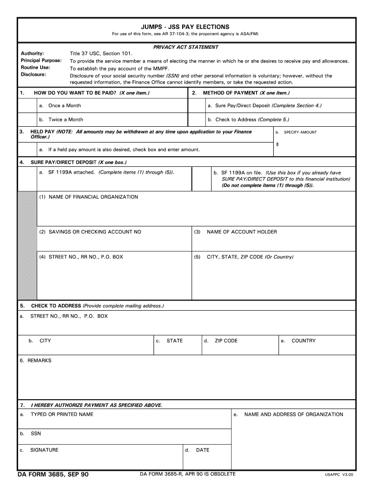 Download da Form 3685