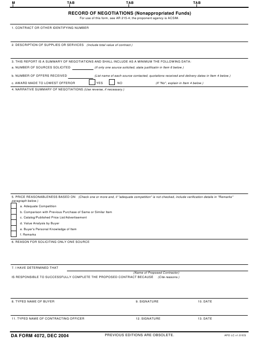 Download da Form 4072