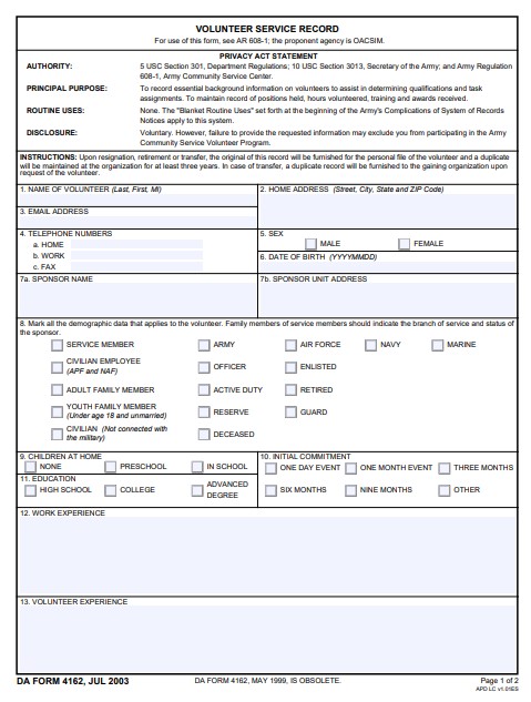 Download da Form 4162