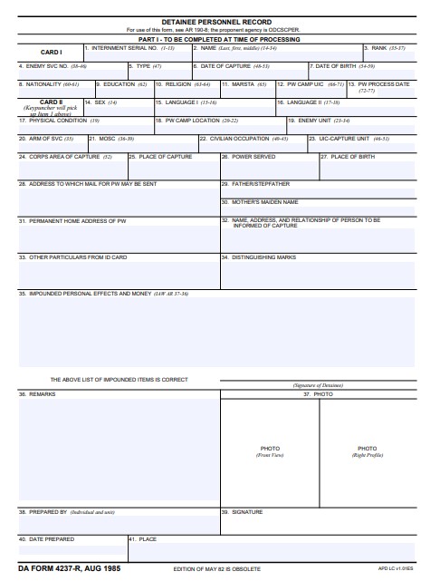 Download da Form 4237-R