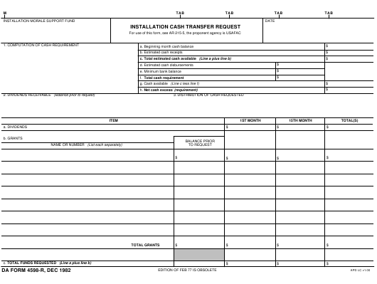 Download da Form 4598-R