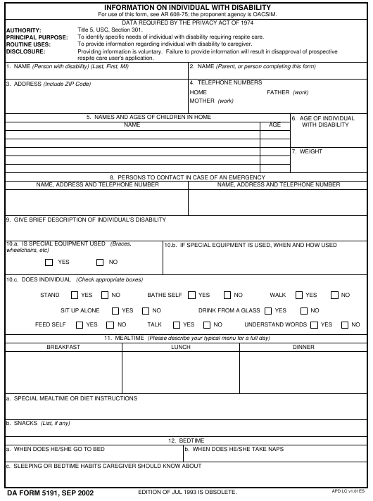 Download da Form 5191