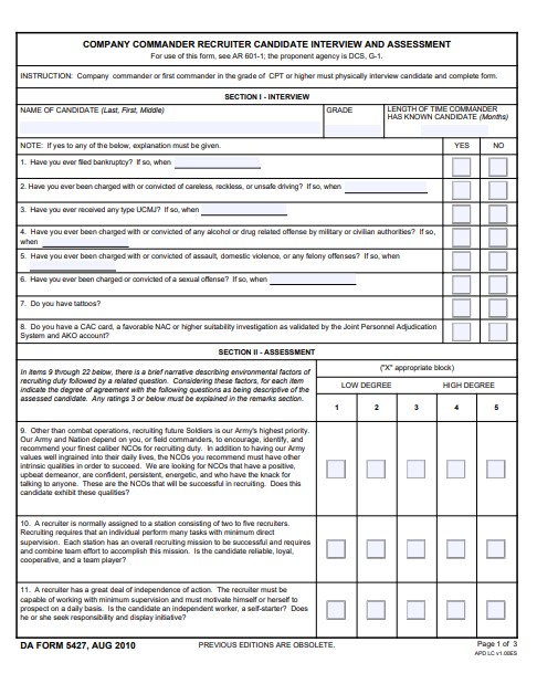 Download da Form 5427