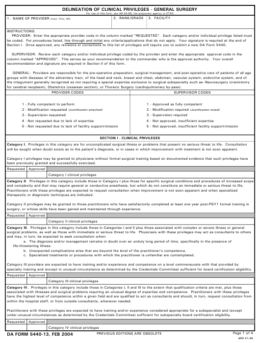 Download da Form 5440-13