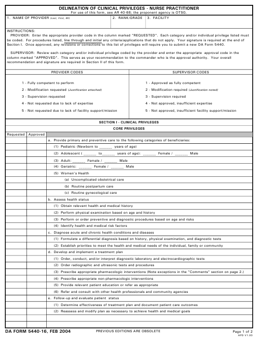 Download da Form 5440-16