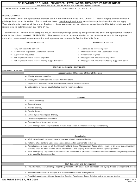 Download da Form 5440-57