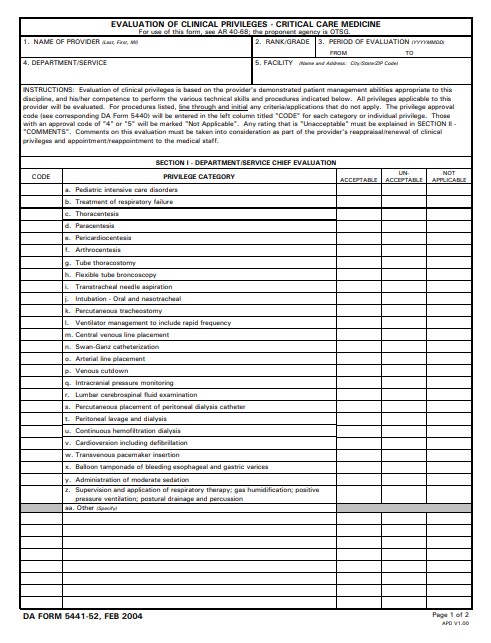 Download da Form 5441-52