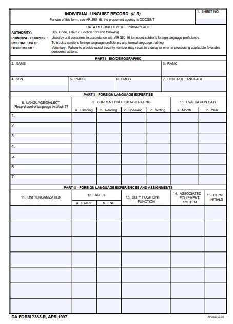 Download da Form 7383-R