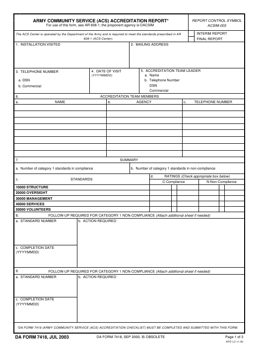 Download da Form 7418