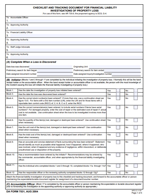 Download da Form 7531