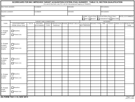 Download da Form 7541-1-10