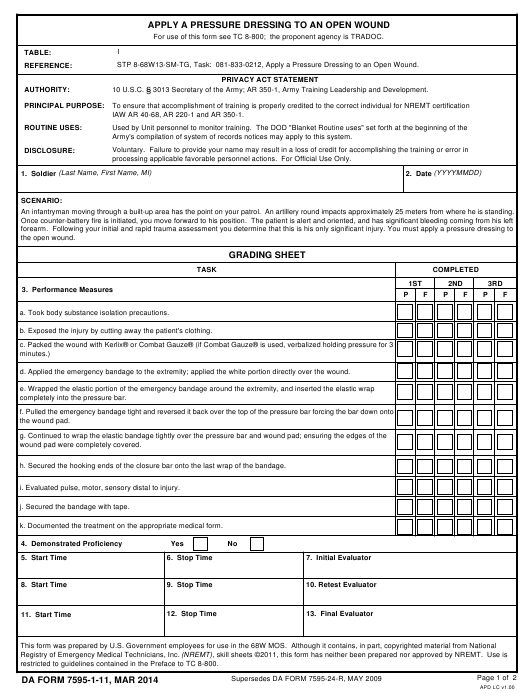 Download da Form 7595-1-11