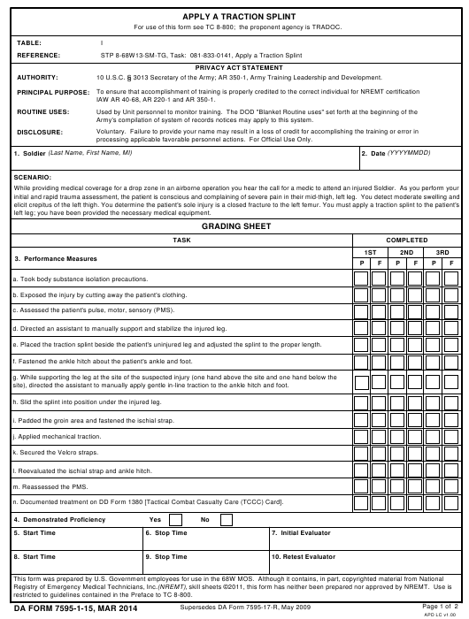 Download da Form 7595-1-15