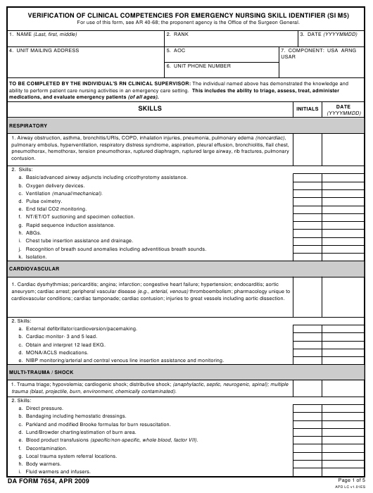 Download da Form 7654