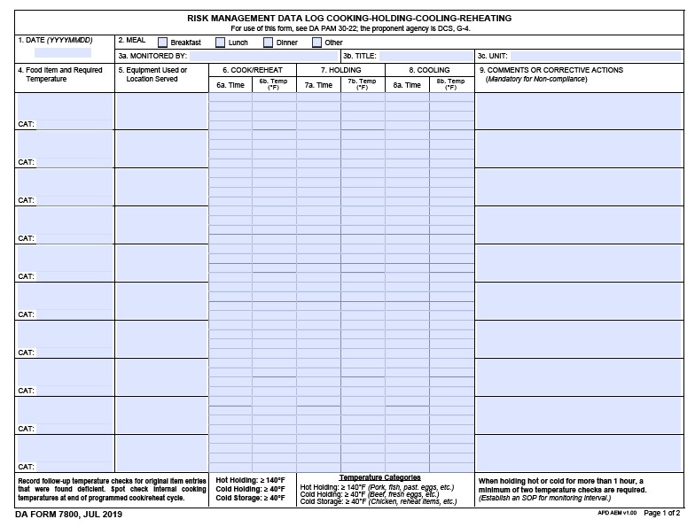 Download da Form 7800