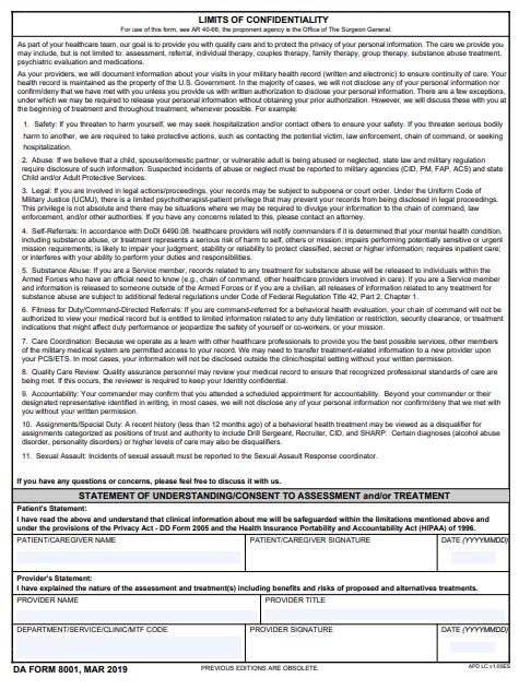 Download da Form 8001