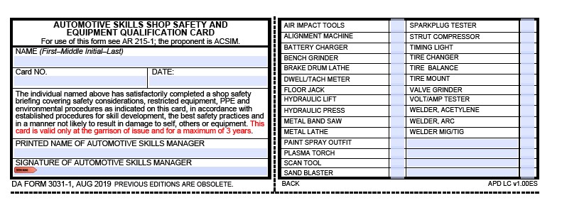 Download da Form 3031-1