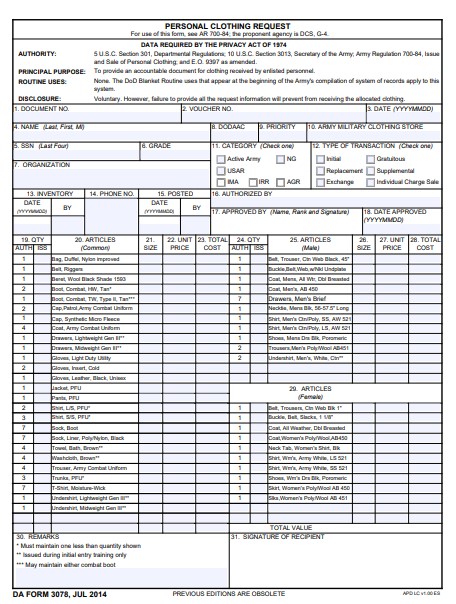 Download da Form 3078