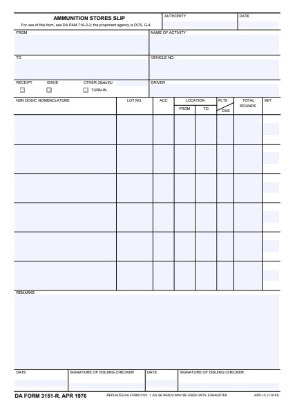 Download da Form 3151-R