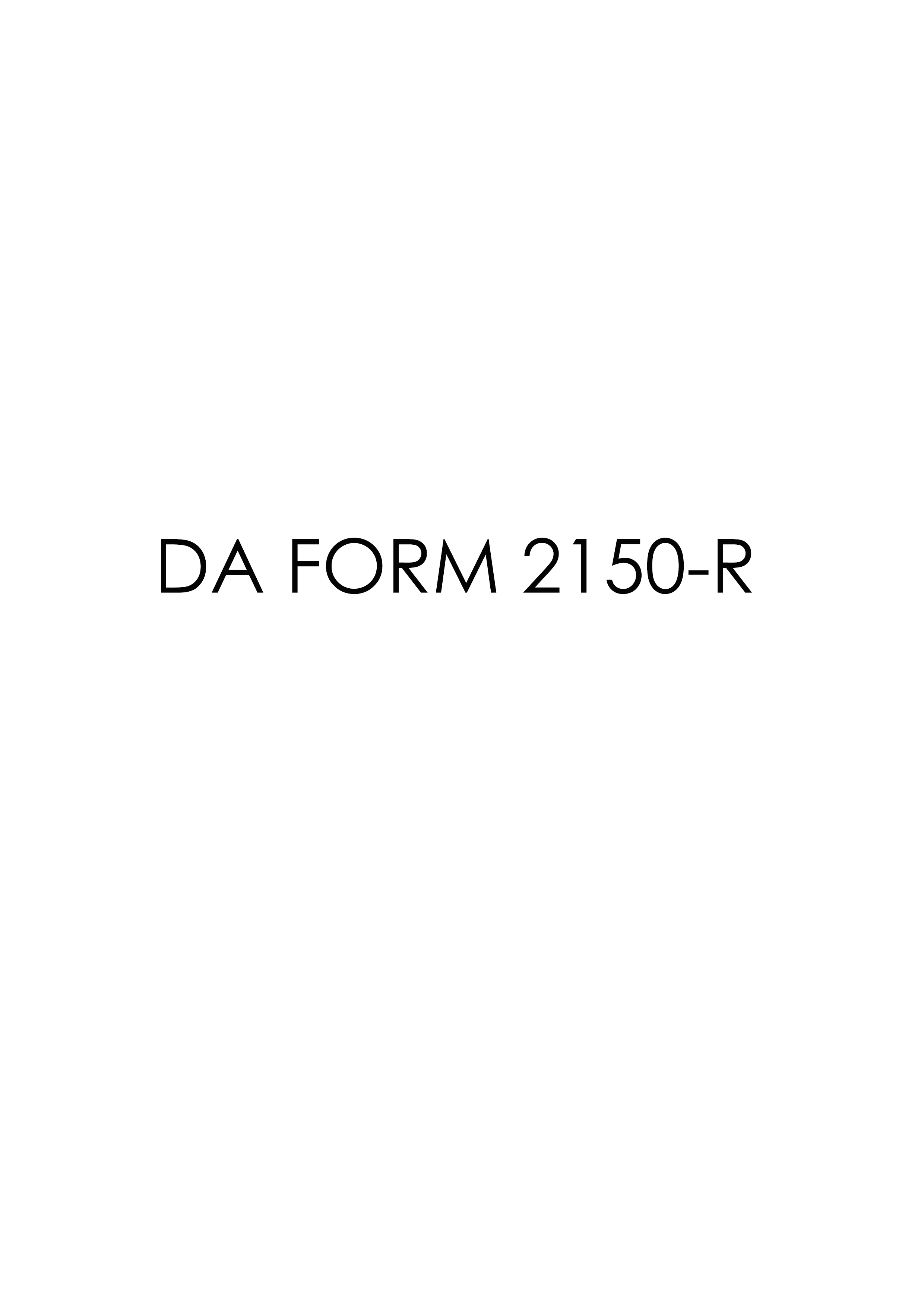 Download da Form 2150-R