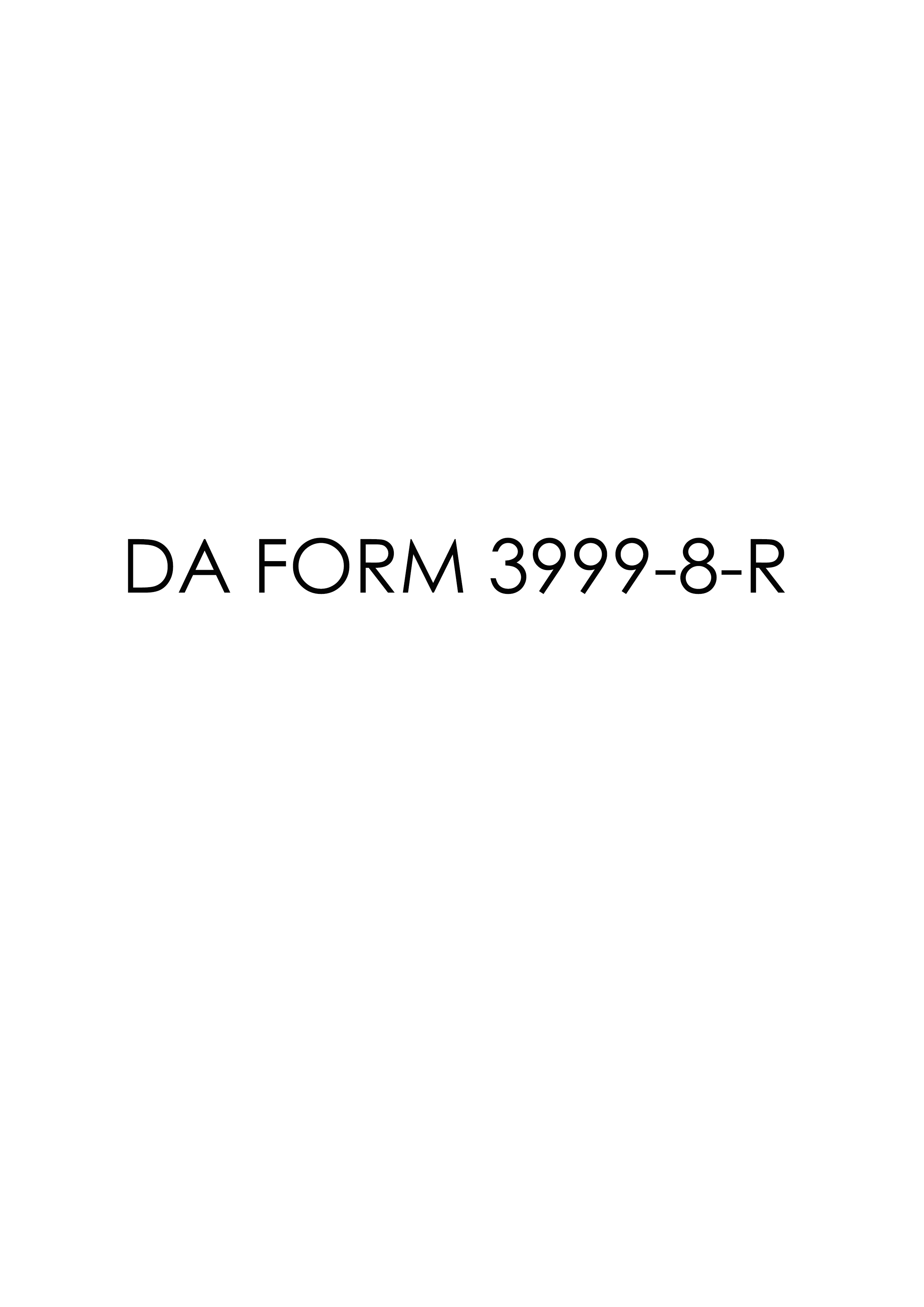 Download da Form 3999-8-R