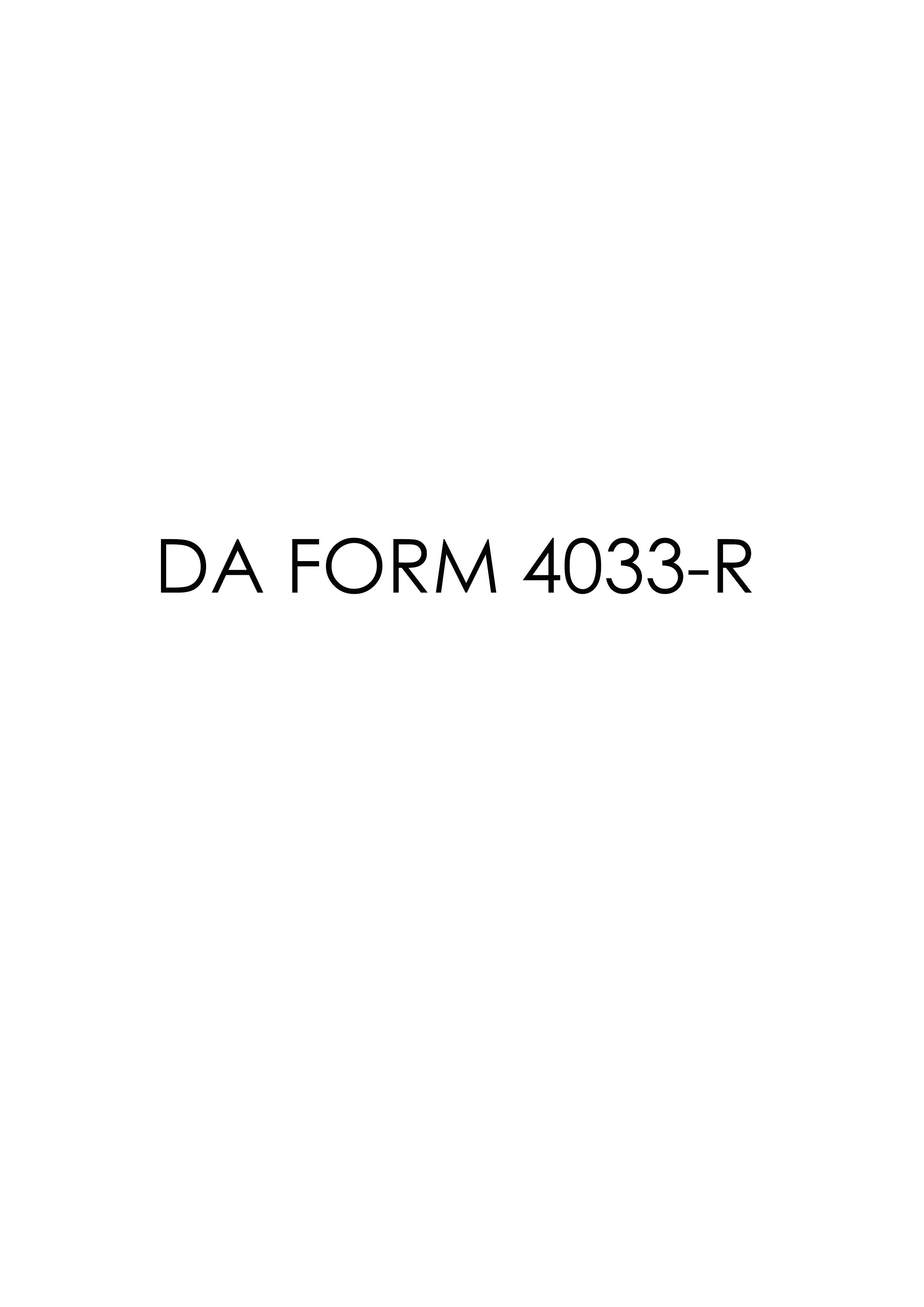 Download da Form 4033-R