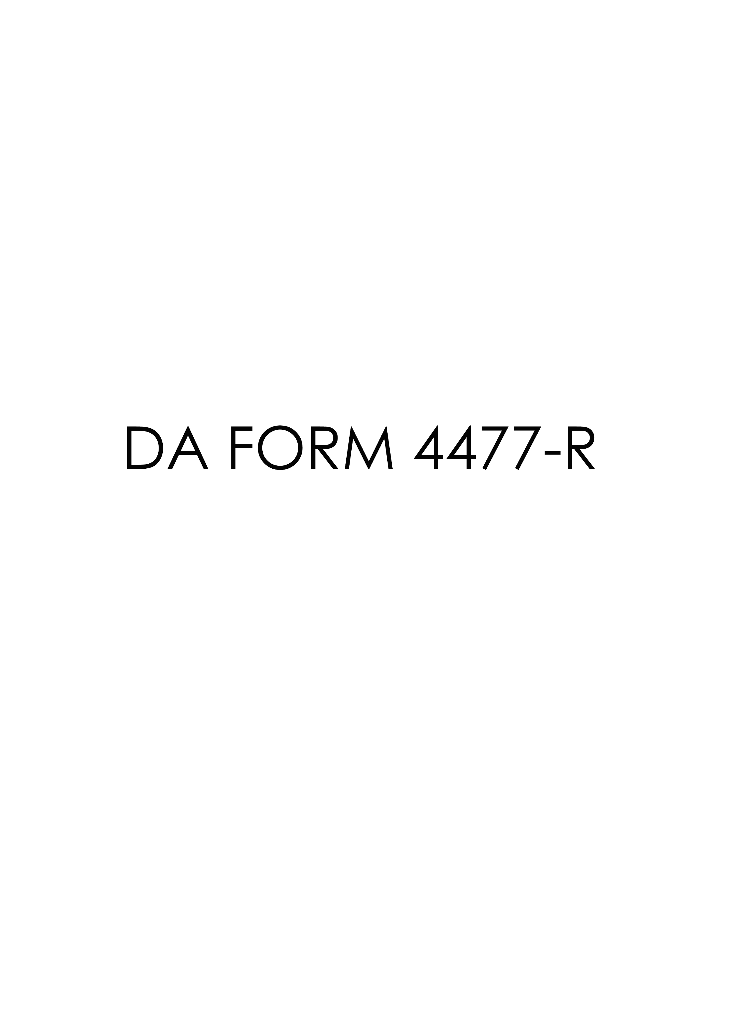 Download da Form 4477-R