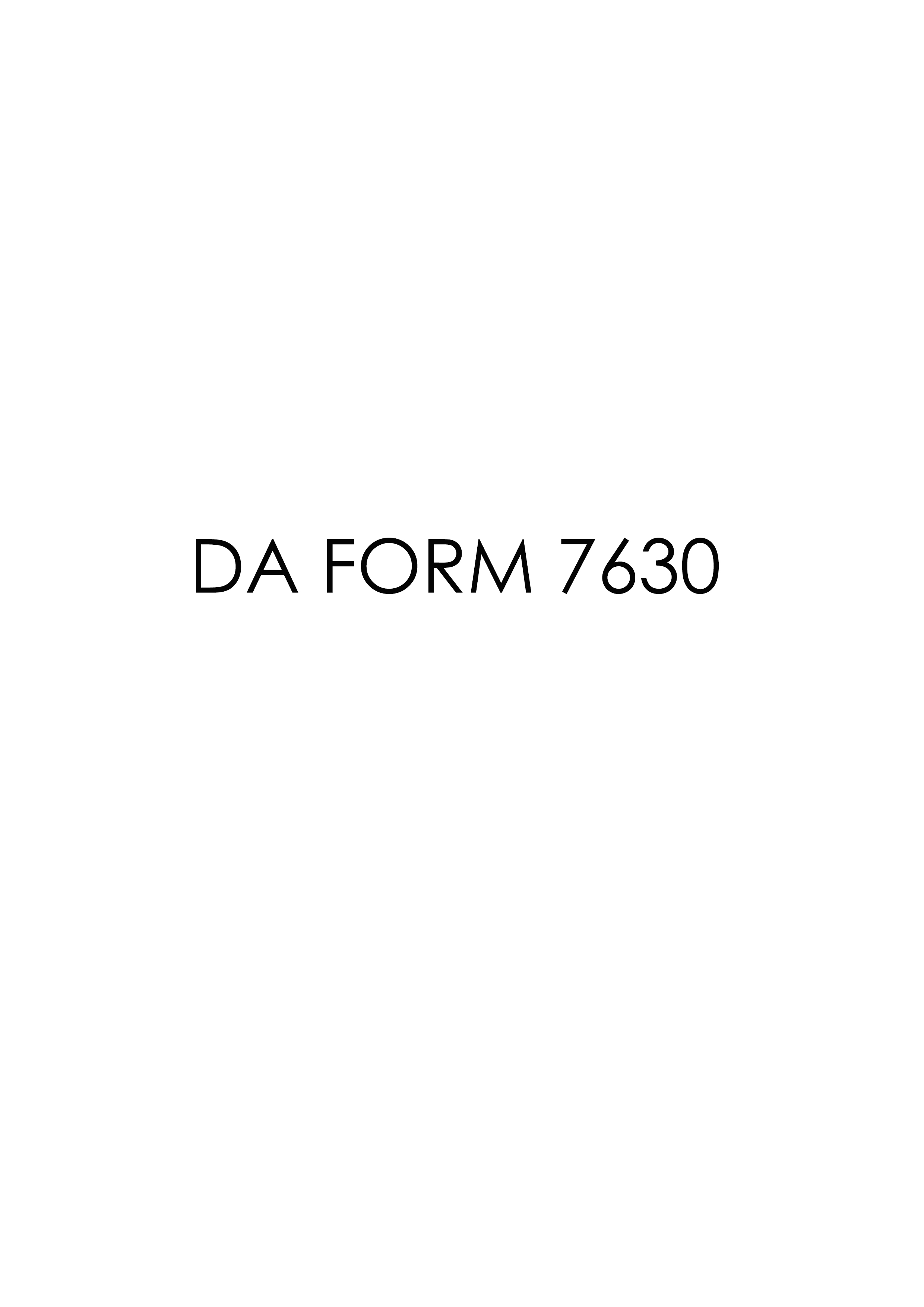 Download da Form 7630