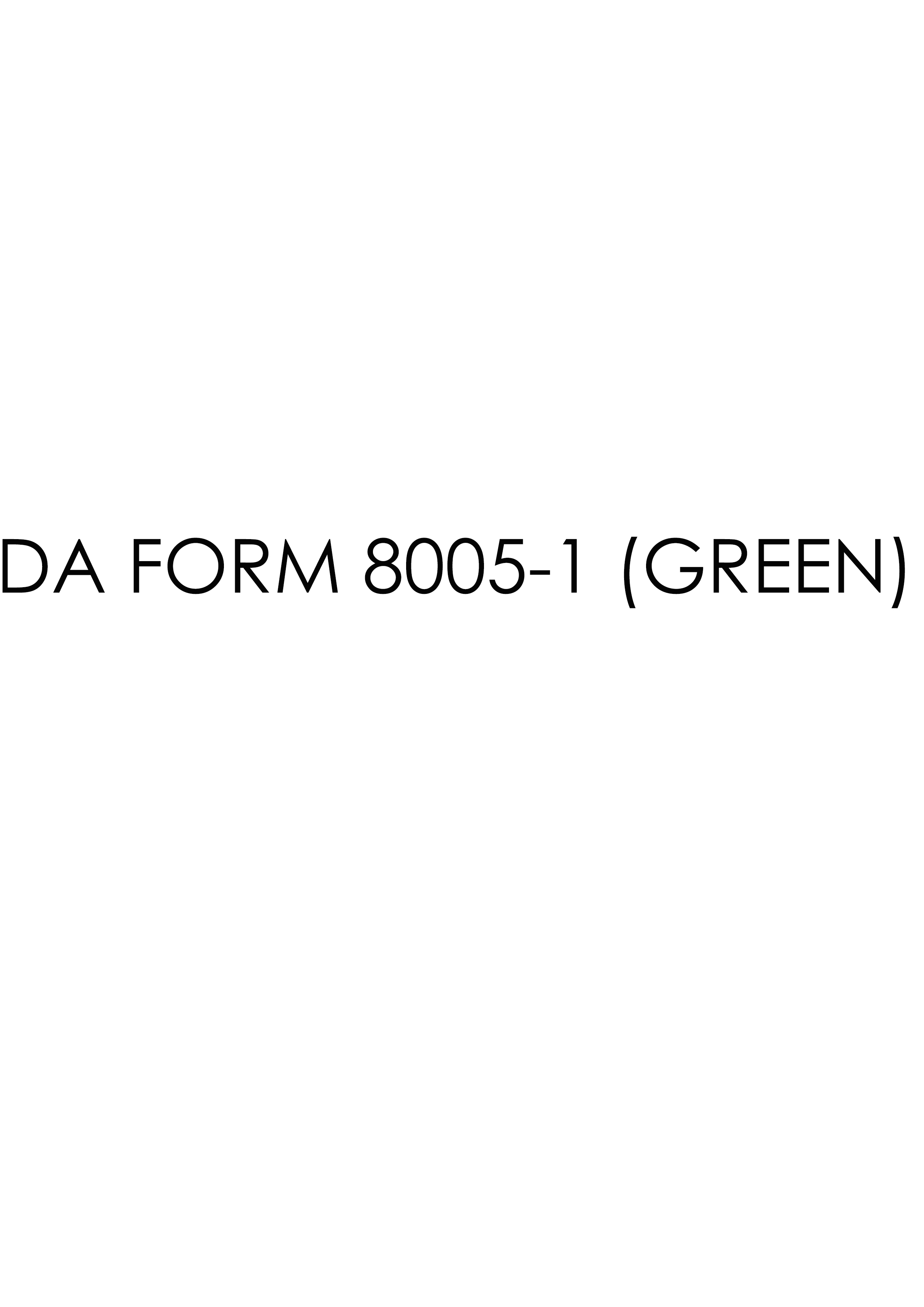 Download da Form 8005-1 (GREEN)