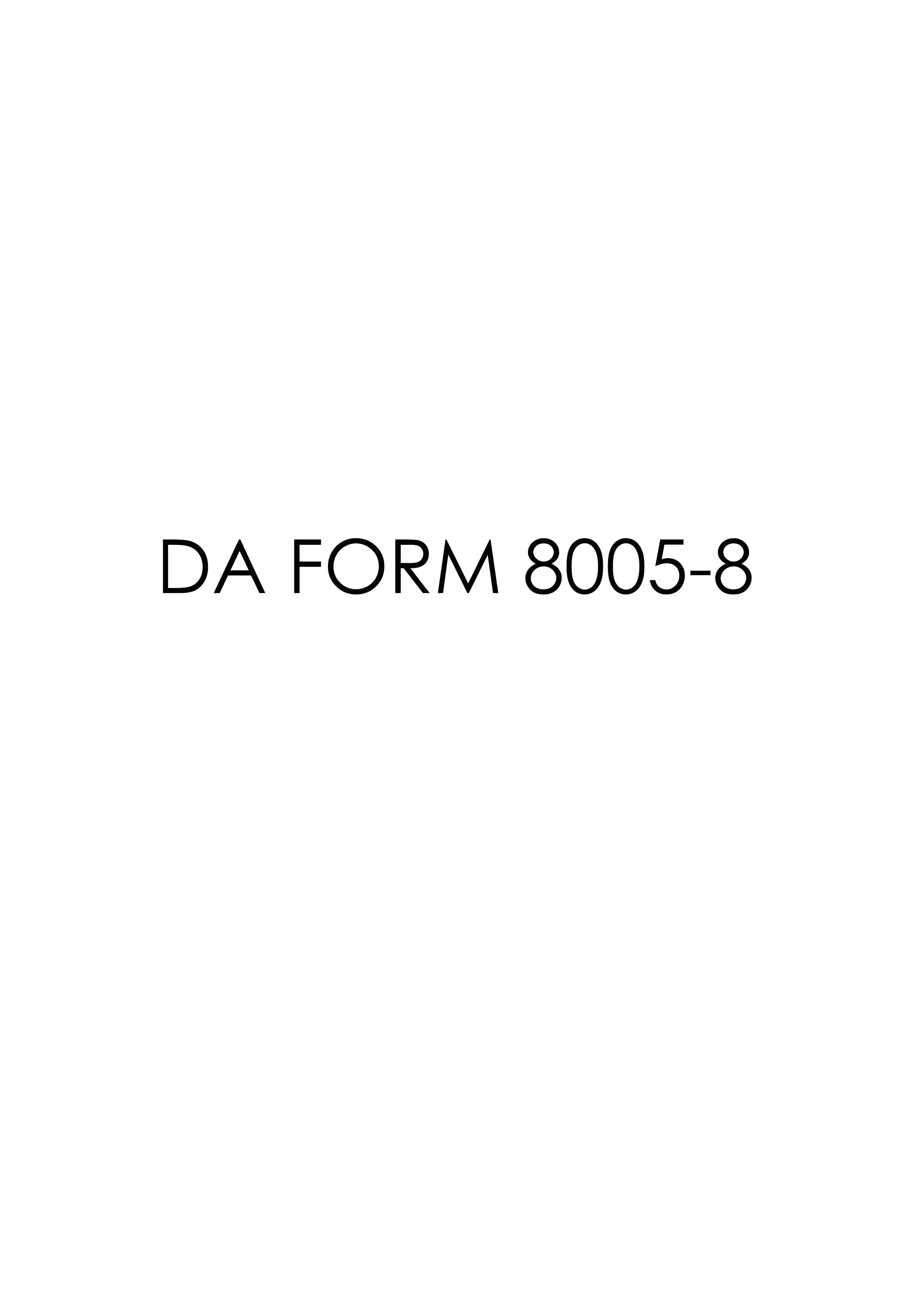 Download da Form 8005-8