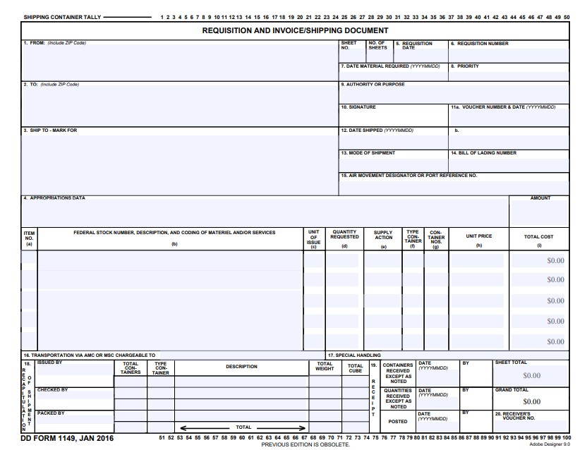 Download dd Form 1149