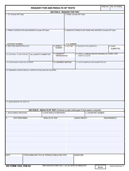 Download dd Form 1222