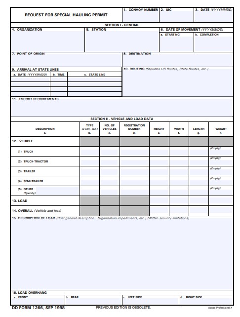 Download dd Form 1266