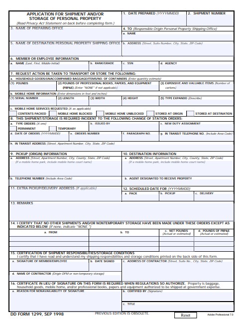 Download dd Form 1299