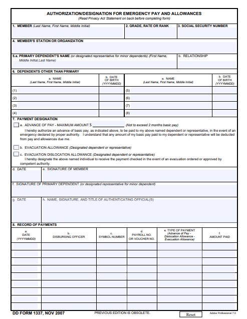 Download dd Form 1337