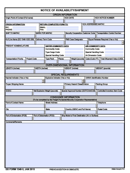 Download dd Form 1348-5