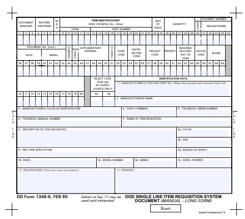 Download dd Form 1348-6