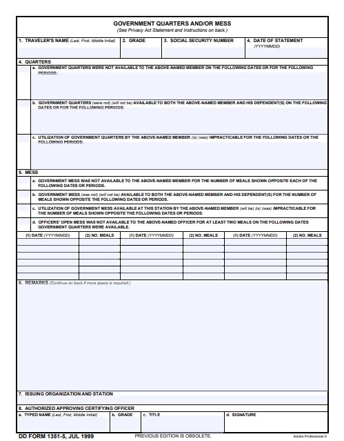 Download dd Form 1351-5