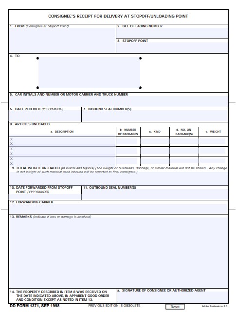 Download dd Form 1371