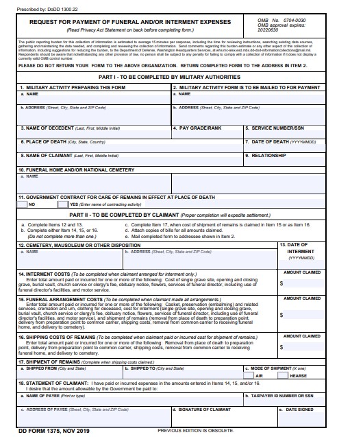 Download dd Form 1375